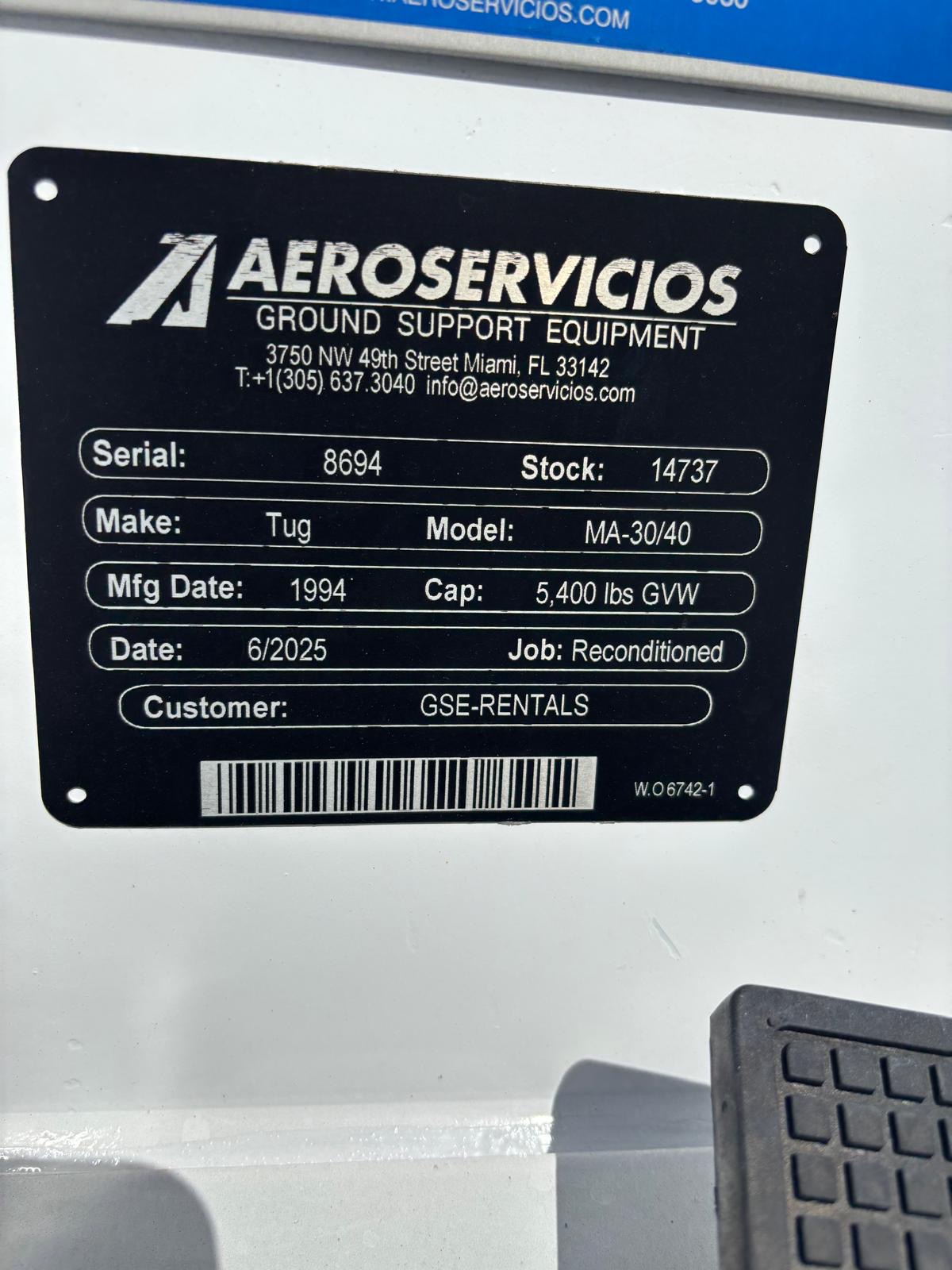 Baggage Tractor Tug MA-30/40 REC