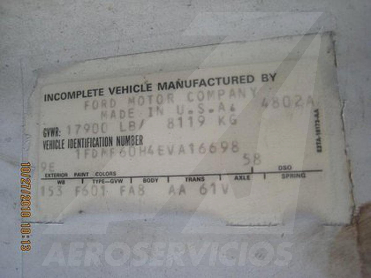 Lavatory Truck  Ford F-600