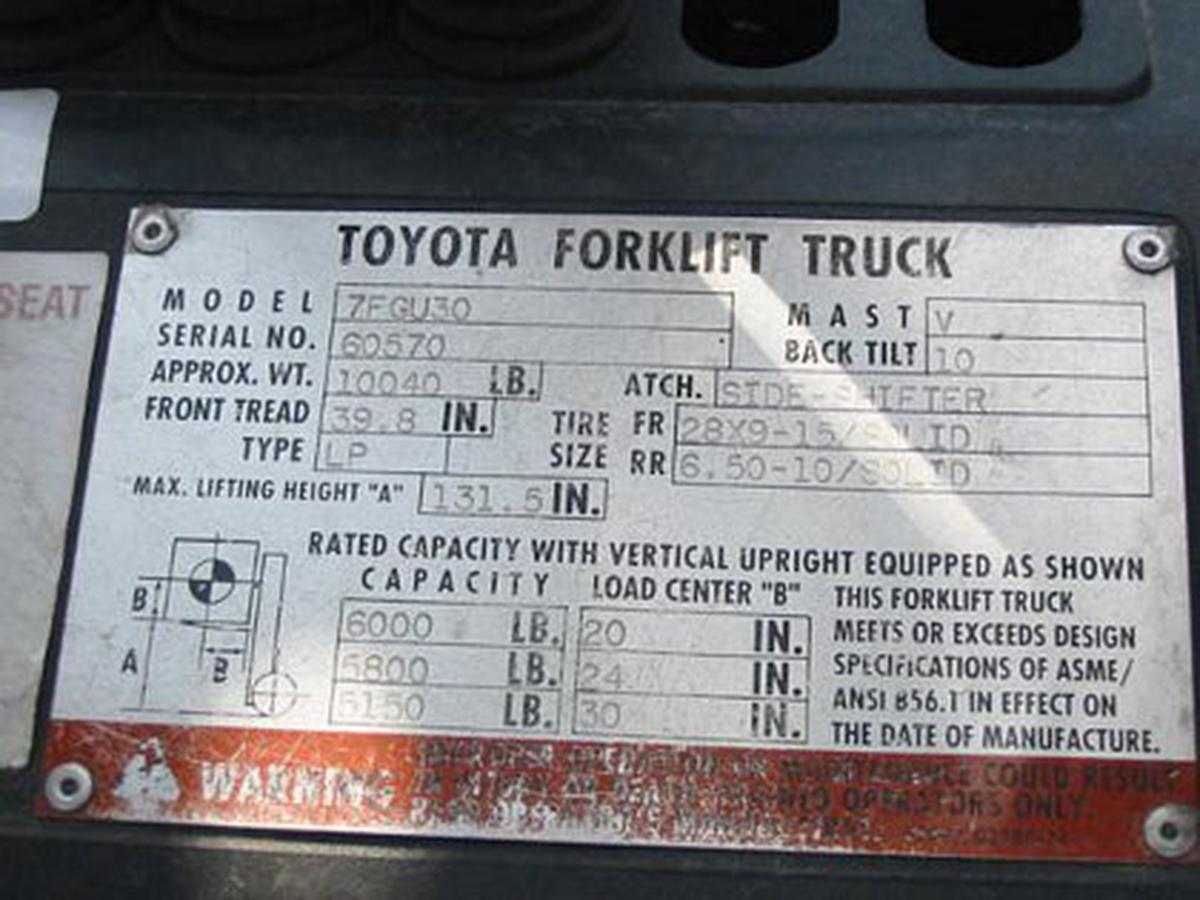 Fork LIft Toyota 7FGU30