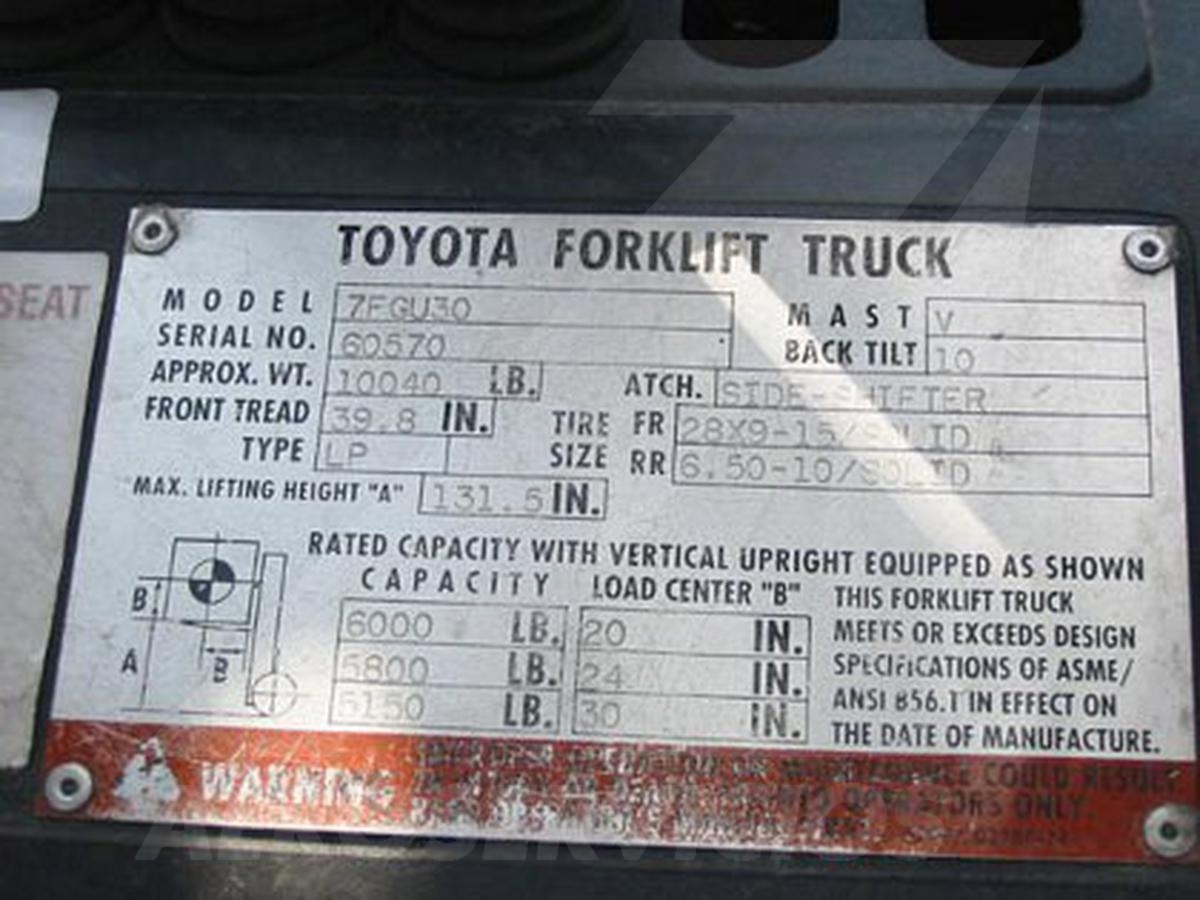 Fork LIft Toyota 7FGU30