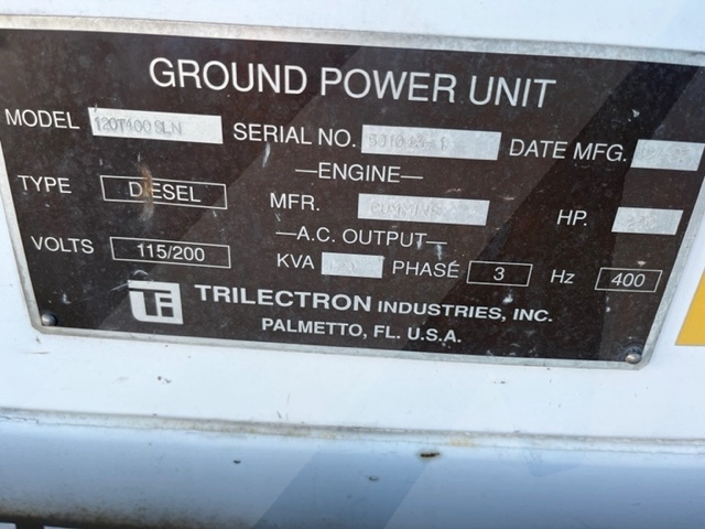 Ground Power Unit Trilectron 120T400SLN - 120 kVA