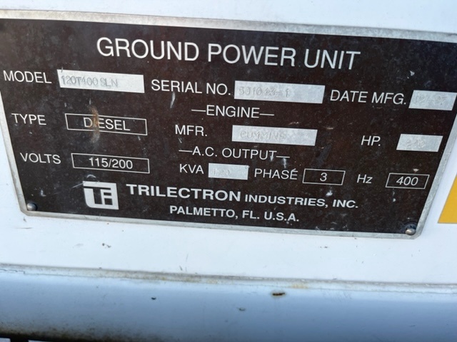 Ground Power Unit Trilectron 120T400SLN - 120 kVA